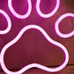 Dog Paw LED Neon Sign – USB Night Light for Pet Lovers and Home Decor