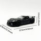 MAKEDA Corvette C6-R Schwarz Legierung Spielzeugauto mit Rückzugfunktion – Tür zum Öffnen, Geschenk