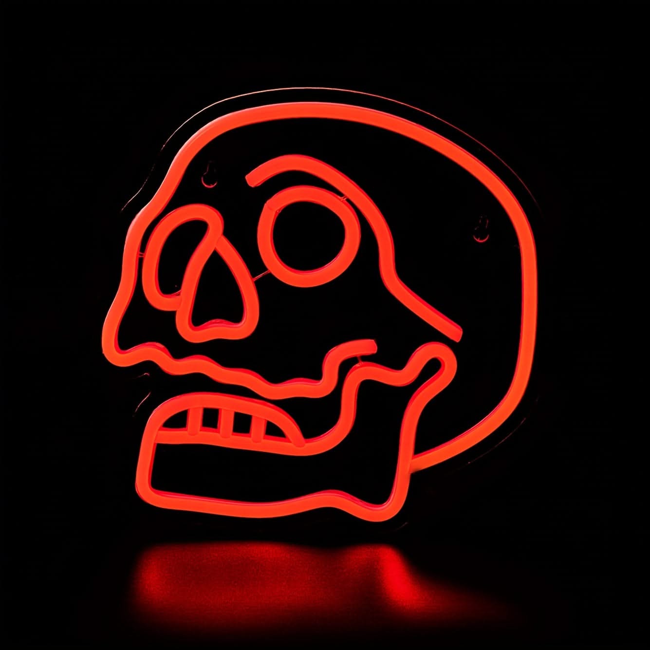 Halloween Skull Neon Sign – USB LED Wall Light with Line Switch for Halloween Decor