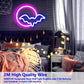 Moon & Bat LED Neon Sign – USB/Battery Powered Wall Light for Halloween & Parties