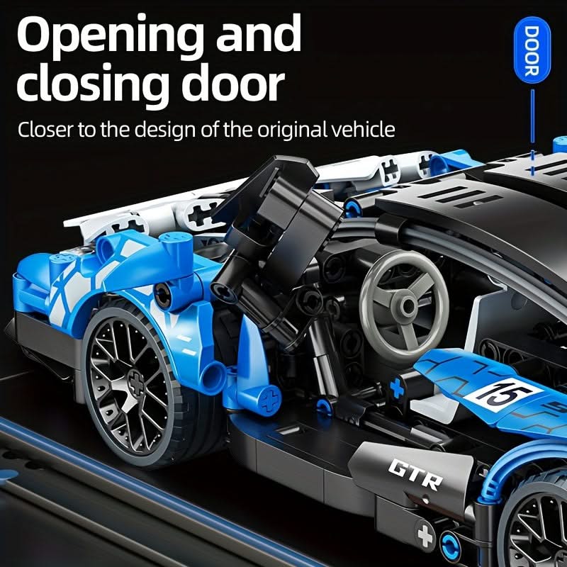Deluxe Sports Car Building Block Set – Easy Assembly Model Kit, Ideal Gift for All Occasions