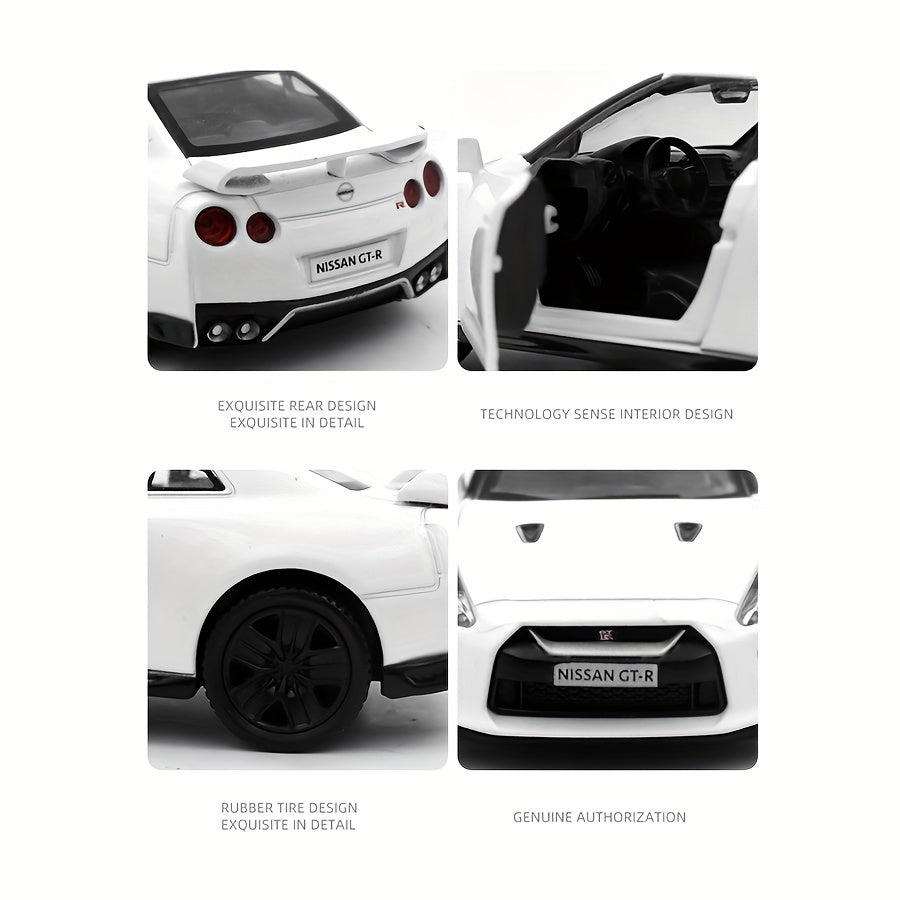 1:36 Alloy Nissan GT-R (R35) Sports Car Model – Die-Cast Toy with Return Force