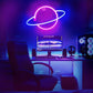 Planet Neon Sign Light – Pink or White USB and Battery LED Wall Decor