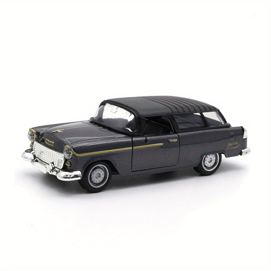 1:36 Alloy Retro Classic Car Model – Pull-Back Toy with Opening Doors