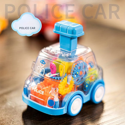 Transparente Getriebe-Spielzeugauto für Kinder – Pädagogisches Rückziehmodell