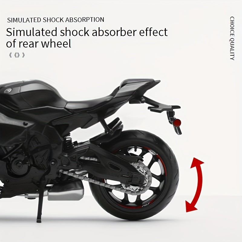 1:12 Scale Alloy Yamaha YZF-R1 Motorcycle Toy for Kids - Pull-Back Model, Gift for Boys