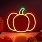 Halloween Pumpkin Neon Sign – USB Jack-o'-Lantern LED Light with Switch