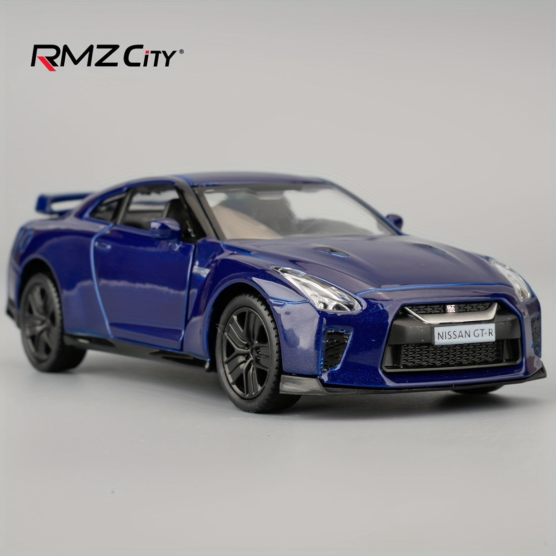RMZCITY 1/36 Nissan GT-R Alloy Toy Car for Kids - Pull Back Action, Blue