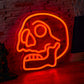 Halloween Skull Neon Sign – USB LED Wall Light with Line Switch for Halloween Decor