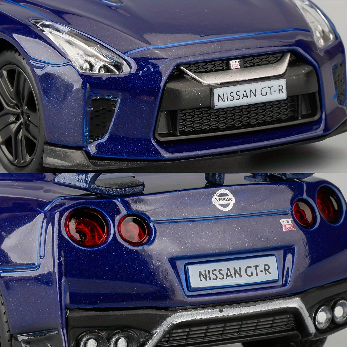 RMZCITY 1/36 Nissan GT-R Alloy Toy Car for Kids - Pull Back Action, Blue