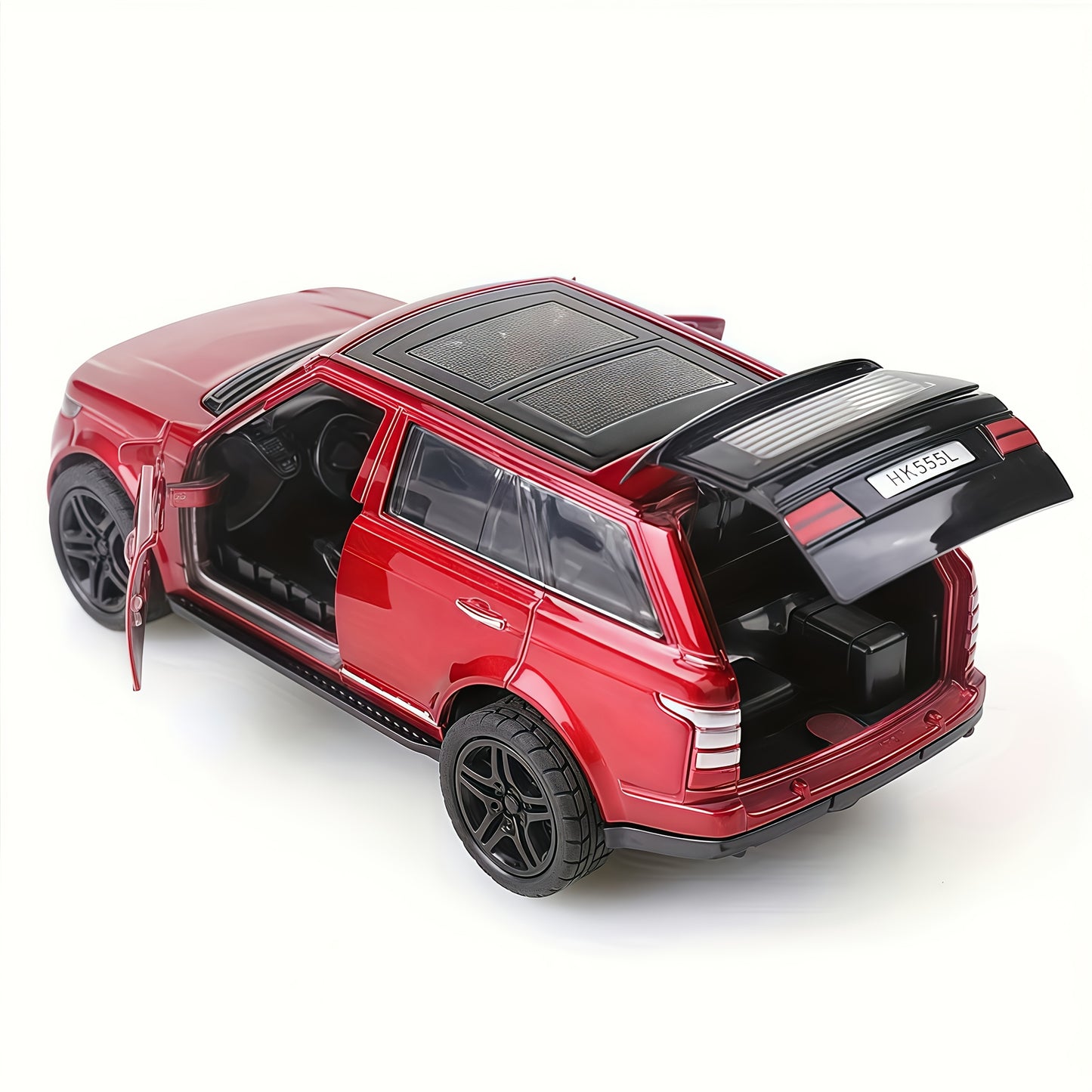 Metal Car Model Decor - Stylish Vehicle with Spoiler, No Power Needed