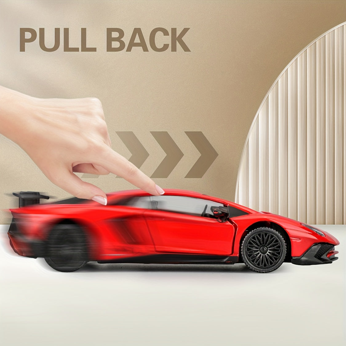 RMZCITY 1:36 Aventador LP700-4 Die-Cast Car Model – Pull Back Toy for Kids