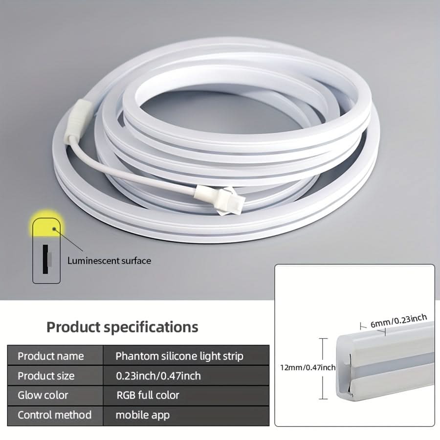 9.8ft RGBIC Desktop Light – App-Controlled LED Backlight for TV & Music Sync