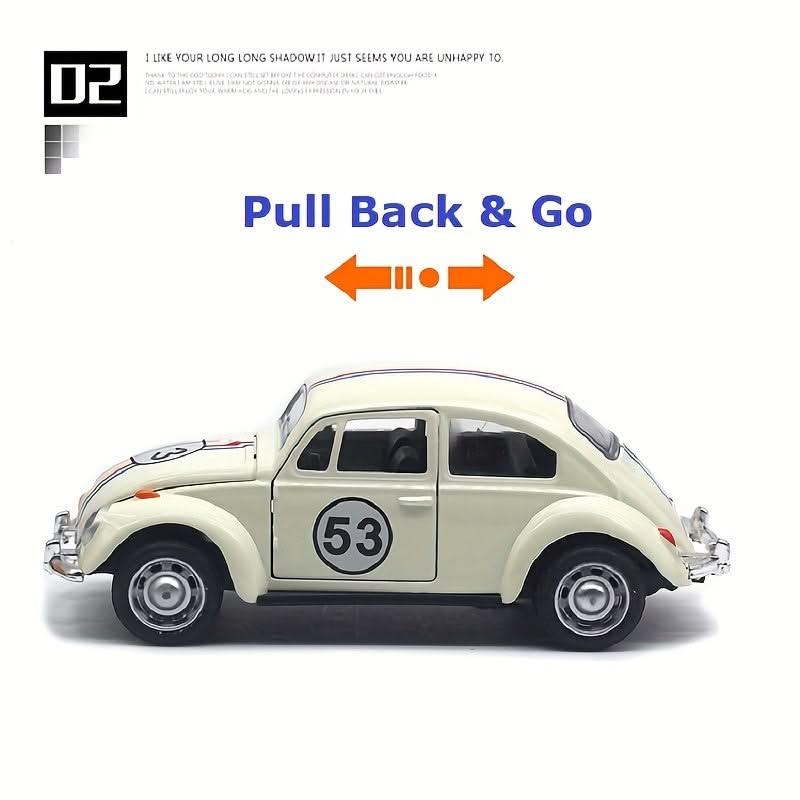 1:32 Vintage Die-Cast Racing Car Toy – Pull-Back Classic Model
