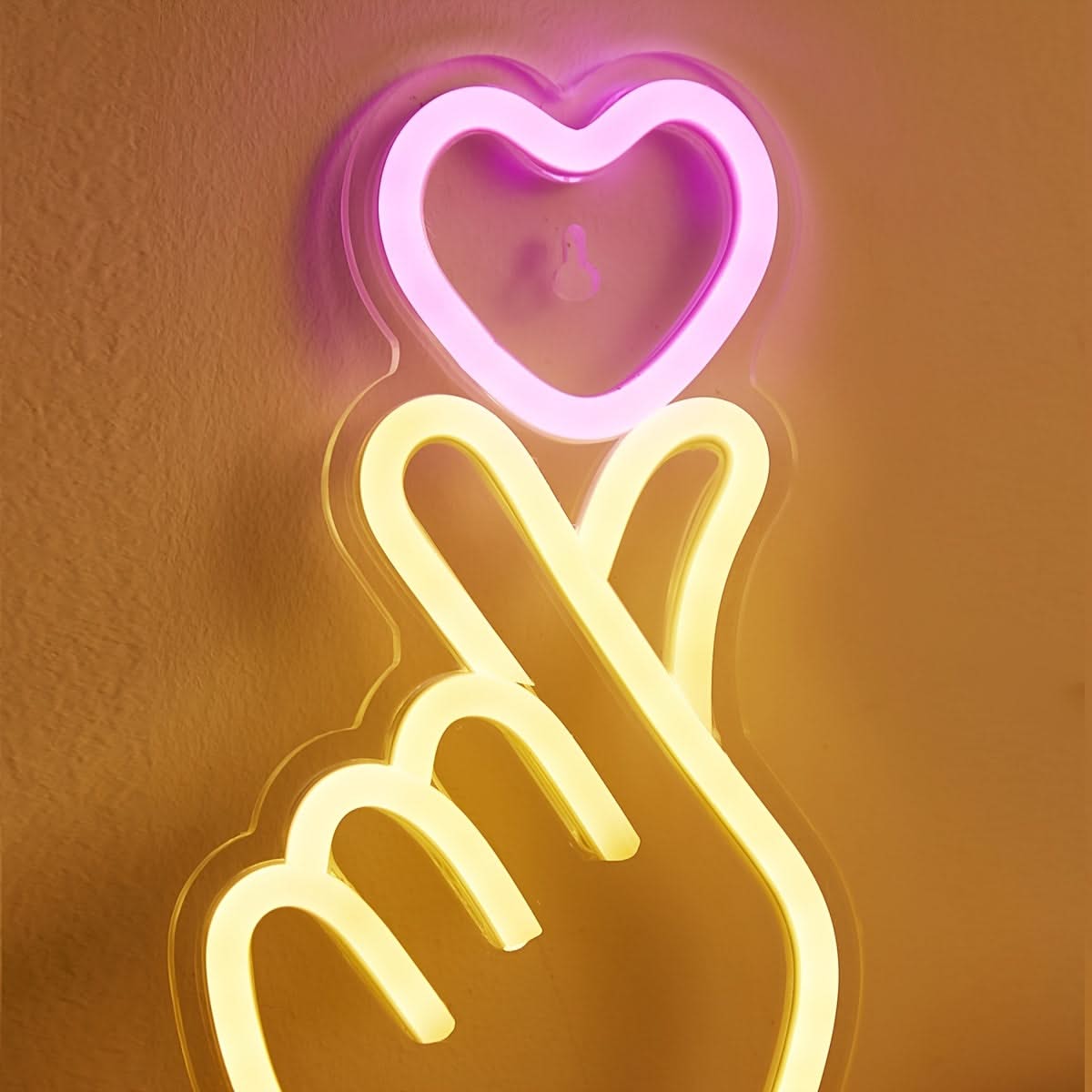 Heart-Shaped Pink LED Neon Light for Bedroom and Party Decoration