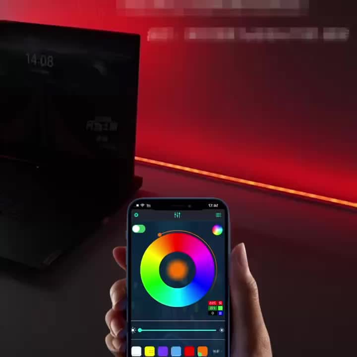 9.8ft RGBIC Desktop Light – App-Controlled LED Backlight for TV & Music Sync
