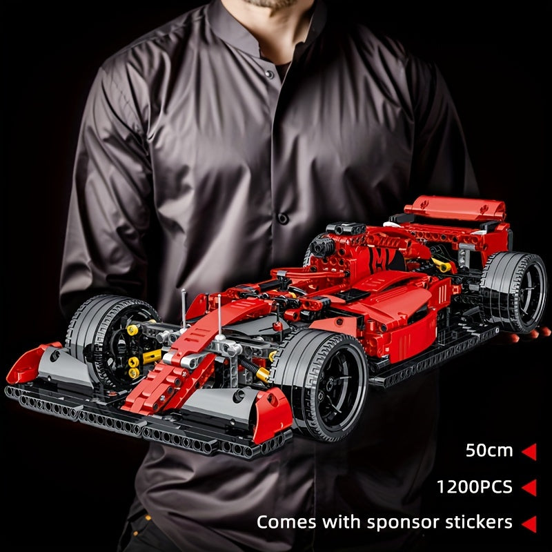 1200Pcs Formula Car Model Building Blocks Set - Racing Supercar Toy