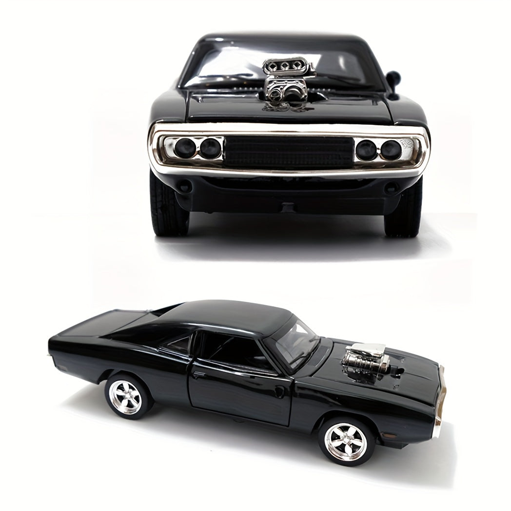 1:32 Alloy Black Toy Car Model – Sound & Light Effects, Great Gift Idea