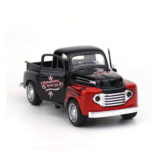 1:32 Alloy Graffiti Pickup Car Model – Die-Cast Toy with Openable Doors