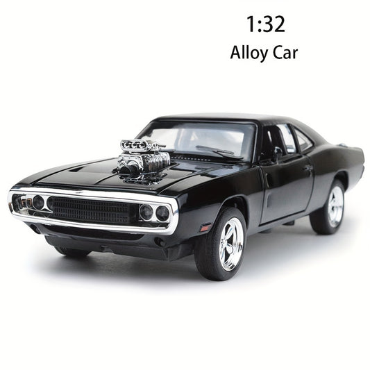 1:32 Alloy Black Toy Car Model – Sound & Light Effects, Great Gift Idea