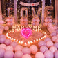 Pink Heart-Shaped Neon LED Sign for Girls Room Decor
