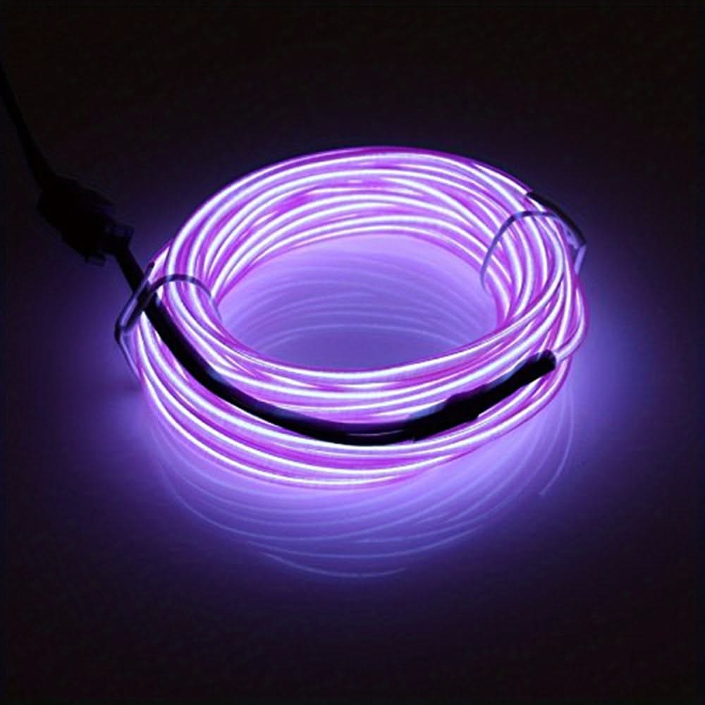 Vibrant 5m Neon Rope Lights – DIY EL Wire for Party & Holiday Decor