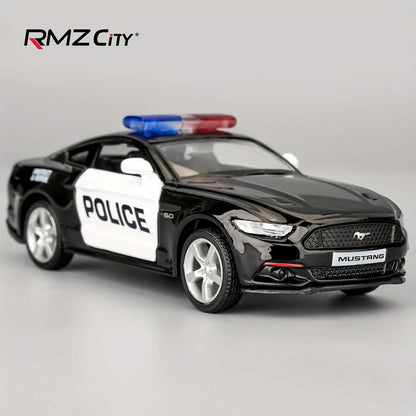 RMZCITY 1/36 Ford Mustang Polizeiauto – Zinklegierung Rückziehspielzeug
