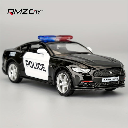 RMZCITY 1/36 Ford Mustang Police Car - Zinc Alloy Pull Back Toy